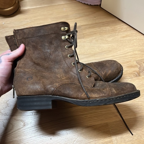 Leather Combat Boots - Picture 2 of 3
